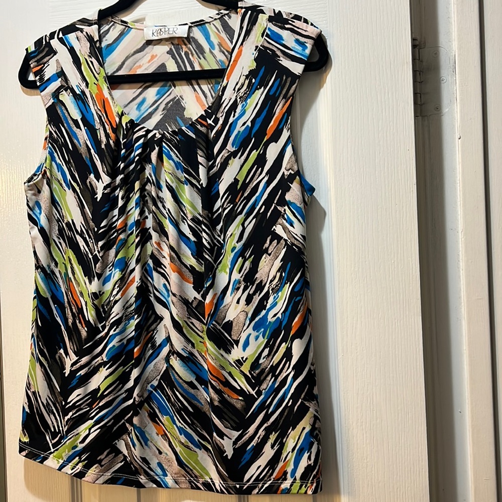 Kasper suit separate top in multicolored Size M